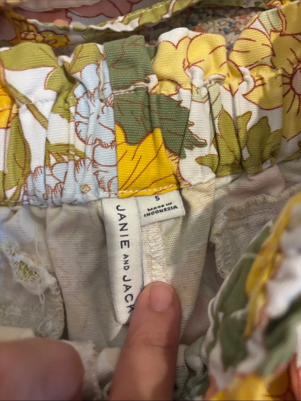 Janie and Jack Yellow Multi Floral Tank & Shorts Set